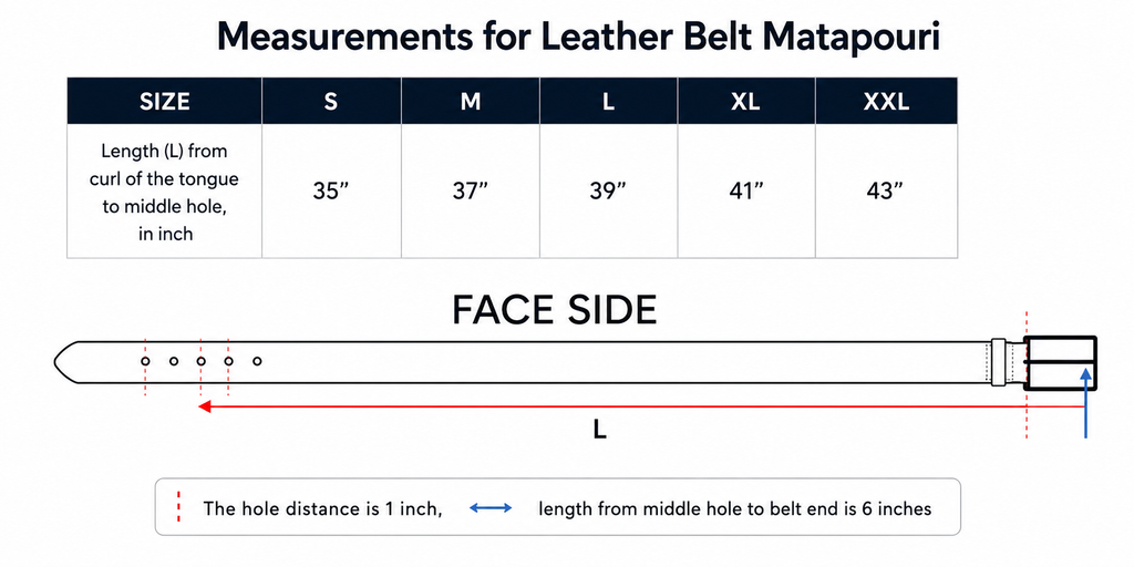 Matapouri Leather Belt